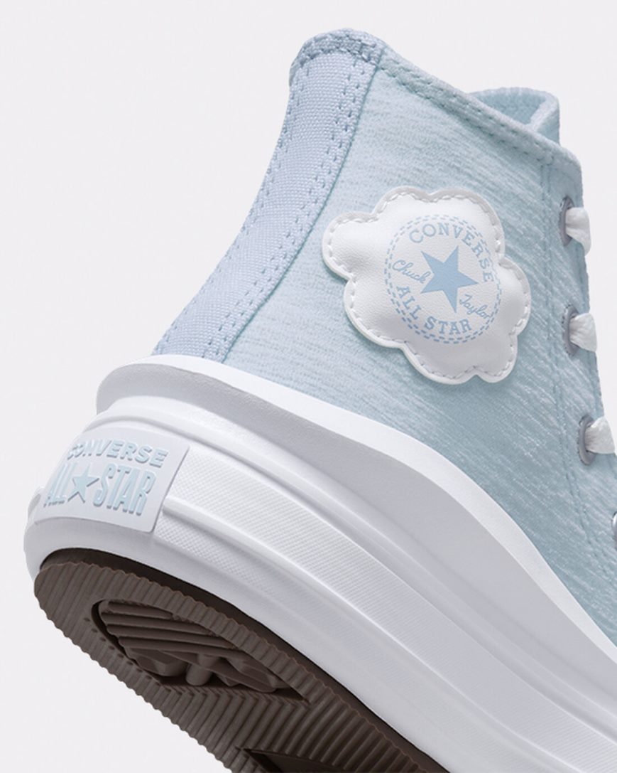 Girls' Converse Chuck Taylor All Star Move Cloud Patch High Top Platform Shoes Blue | AU 09C1EH